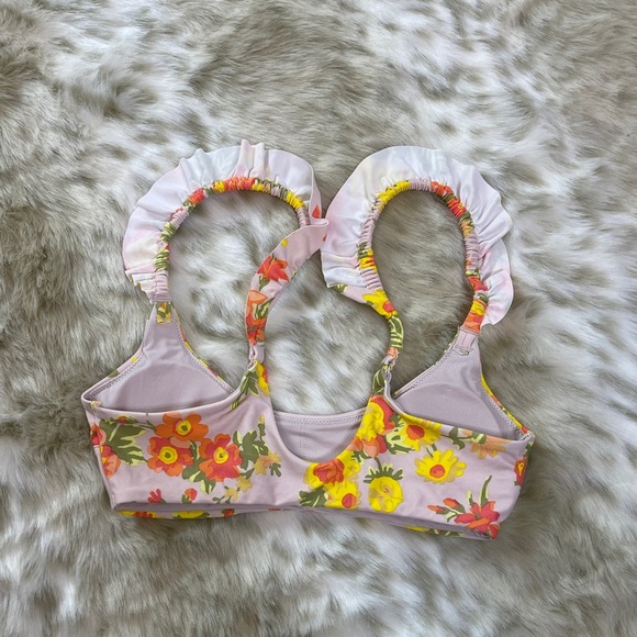 Aerie Printed Ruffle Scoop Bikini Top - Picture 9 of 9